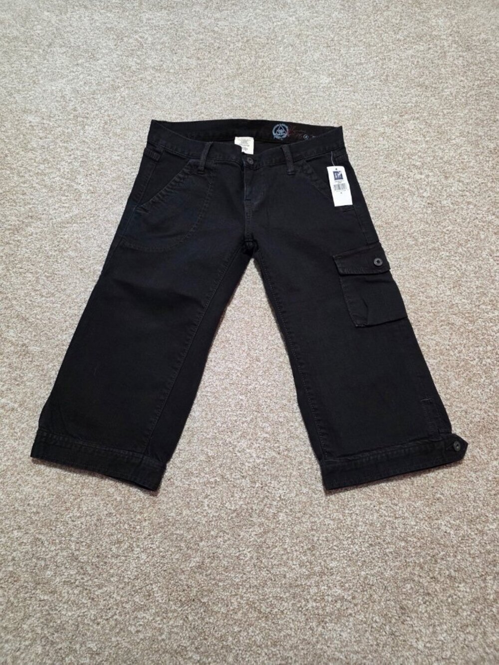 Gap 1969 Women’s Black Pedal Pusher Black Denim Jeans Size 4 Y2K Vintage